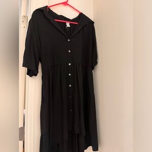 Black button down dress!